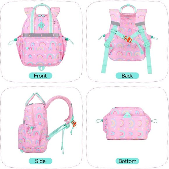 Toddler Backpack for Girls Boys Age 2-4 Preschool Mini for Travel Machine Wassh - Picture 8 of 8
